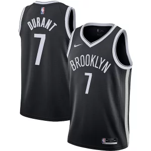 Ideal Kevin Durant Brooklyn Nets Nike 2020/21 Swingman Jersey Black Icon Edition  para los verdaderos seguidores
