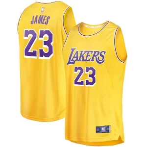 Encantador Exquisito LeBron James Los Angeles Lakers Youth Fast Break Player Jersey Icon Edition Gold  para los verdaderos seguidores