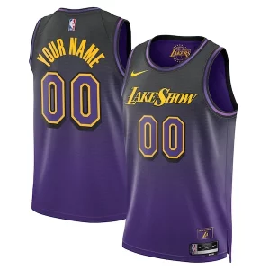 Lujoso Fantástico Los Angeles Lakers Nike Unisex 2024/25 Custom Swingman Jersey City Edition Purple  para los verdaderos seguidores