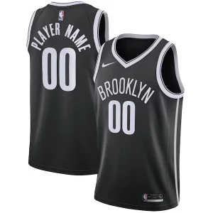 Genial Brooklyn Nets Nike Swingman Custom Jersey Black Icon Edition  para los verdaderos seguidores