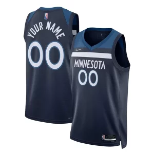 Estupendo Minnesota Timberwolves Nike 2021/22 Diamond Swingman Custom Jersey Icon Edition Navy  para los verdaderos seguidores