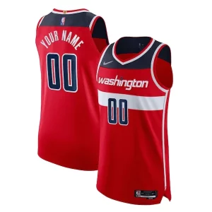 Atractivo Clásico Washington Wizards Nike 2021/22 Diamond Authentic Custom Jersey Icon Edition Red  para los verdaderos seguidores
