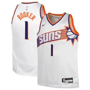 Robusto Práctico Devin Booker Phoenix Suns Nike Youth Swingman Jersey Association Edition White  para los verdaderos seguidores