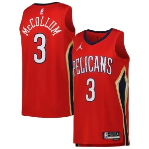 Bonito CJ McCollum New Orleans Pelicans Jordan Brand Unisex Swingman Jersey Statement Edition Red  para los verdaderos seguidores