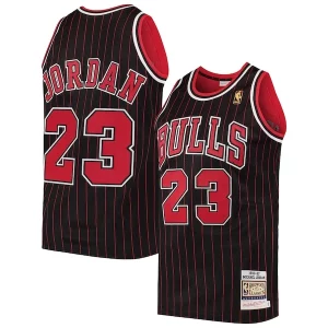 Original Men's Chicago Bulls Michael Jordan Black 1996/97 Hardwood Classics Authentic Jersey  para los verdaderos seguidores