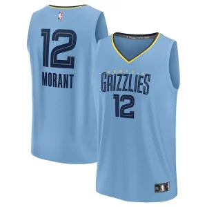 Sofisticado Delicioso Ja Morant Memphis Grizzlies Fast Break Replica Player Jersey Statement Edition Light Blue  para los verdaderos seguidores