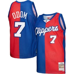 Lujoso Lamar Odom LA Clippers Hardwood Classics 2000/01 Split Swingman Jersey Royal/Red  para los verdaderos seguidores