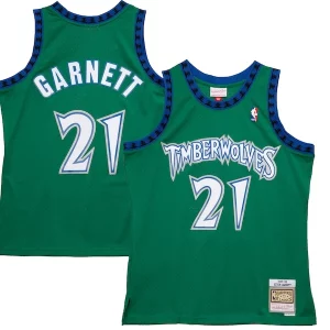 Duradero Kevin Garnett Minnesota Timberwolves 1997/98 Hardwood Classics Reload 2.0 Swingman Jersey Green  para los verdaderos seguidores