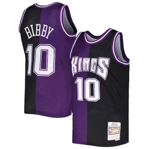Comodo Increíble Encantador Mike Bibby Sacramento Kings Hardwood Classics 2001/02 Split Swingman Jersey Purple/Black  para los verdaderos seguidores