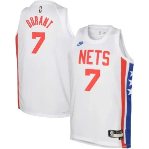 Sofisticado Atractivo Kevin Durant Brooklyn Nets Nike Youth 2022/23 Swingman Jersey White Classic Edition  para los verdaderos seguidores