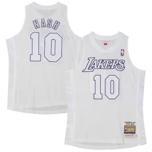 Delicioso Moderno Hermoso Steve Nash Los Angeles Lakers 2012 Authentic Player Jersey White  para los verdaderos seguidores