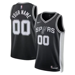 Perfecto Moderno Duradero San Antonio Spurs Nike Unisex Swingman Custom Jersey Black Icon Edition  para los verdaderos seguidores
