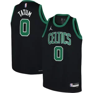 Comodo Jayson Tatum Boston Celtics Jordan Brand Youth Swingman Jersey Statement Edition Black  para los verdaderos seguidores