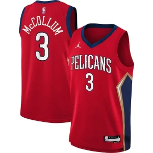 Cool Estupendo Hermoso C.J. McCollum New Orleans Pelicans Jordan Brand Youth Swingman Jersey Statement Edition Red  para los verdaderos seguidores