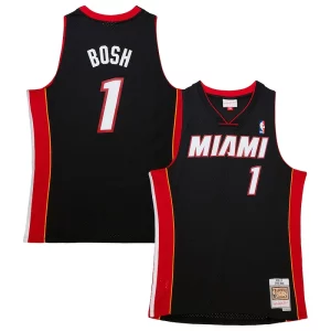 Resistente Chris Bosh Miami Heat Hardwood Classics Swingman Jersey Black  para los verdaderos seguidores