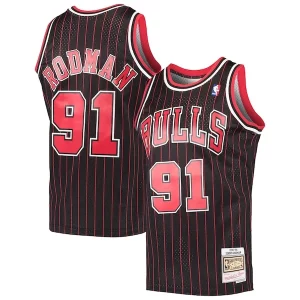Fácil de llevar Chulo Dennis Rodman Chicago Bulls Hardwood Classics Swingman Jersey Black  para los verdaderos seguidores