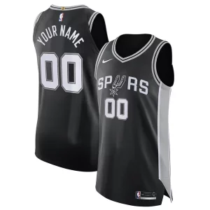 Hermoso San Antonio Spurs Nike Authentic Custom Jersey Black Icon Edition  para los verdaderos seguidores
