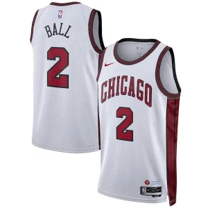 Atractivo Lonzo Ball Chicago Bulls Nike Unisex 2022/23 Swingman Jersey City Edition White  para los verdaderos seguidores