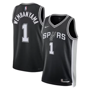 Ideal Hermoso Victor Wembanyama San Antonio Spurs Nike Unisex 2023 NBA Draft First Round Pick Swingman Jersey Icon Edition Black  para los verdaderos seguidores