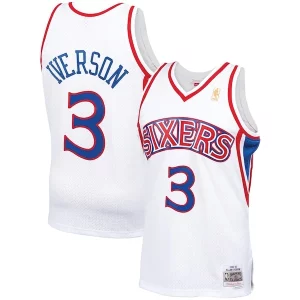 Sofisticado Elegante Allen Iverson Philadelphia 76ers 1996/97 Hardwood Classics Swingman Jersey White/Red/Royal/Black  para los verdaderos seguidores
