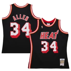 Fantástico Genial Ray Allen Miami Heat 2013/14 Hardwood Classics Swingman Jersey Black  para los verdaderos seguidores