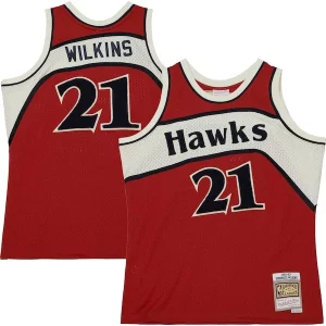Resistente Exquisito Dominique Wilkins Atlanta Hawks 1986/87 Hardwood Classics Off Court Swingman Jersey Red  para los verdaderos seguidores