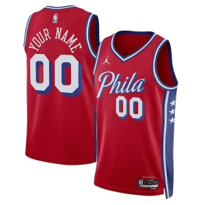 Elegante Philadelphia 76ers Jordan Brand Unisex 2022/23 Swingman Custom Jersey Statement Edition Red  para los verdaderos seguidores
