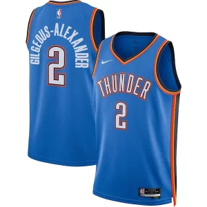Robusto Magnífico Shai Gilgeous Alexander Oklahoma City Thunder Nike Unisex Swingman Jersey Icon Edition Blue  para los verdaderos seguidores