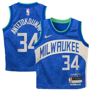 Ideal Giannis Antetokounmpo Milwaukee Bucks Nike Toddler Swingman Replica Jersey City Edition Royal  para los verdaderos seguidores