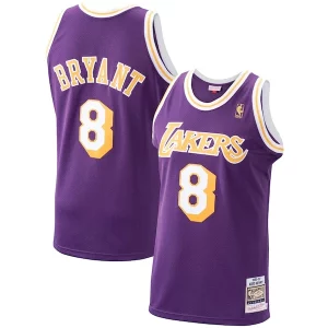 Duradero Men's Los Angeles Lakers Kobe Bryant Purple 1996/97 Hardwood Classics Authentic Jersey/Gold/Royal  para los verdaderos seguidores