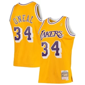 Moderno Único Shaquille O'Neal Los Angeles Lakers 1996/97 Hardwood Classics Swingman Jersey Gold/Purple/Royal  para los verdaderos seguidores