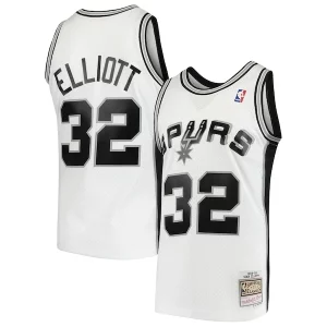 Hermoso Clásico Exquisito Sean Elliott San Antonio Spurs 1998/99 Hardwood Classics Swingman Jersey White  para los verdaderos seguidores