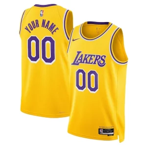 Comodo Increíble Duradero Los Angeles Lakers Nike Unisex Swingman Custom Jersey Gold Icon Edition  para los verdaderos seguidores