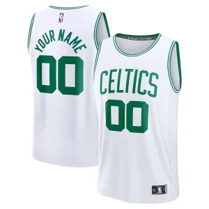 Robusto Ideal Boston Celtics Fast Break Custom Jersey Association Edition White/Kelly Green/Black  para los verdaderos seguidores