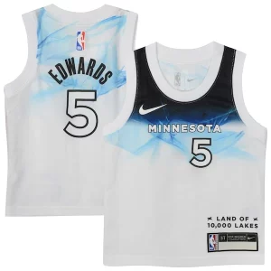 Único Cool Anthony Edwards Minnesota Timberwolves Nike Toddler 2024/25 Swingman Player Jersey City Edition White  para los verdaderos seguidores