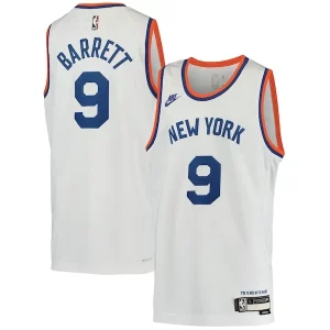 Magnífico RJ Barrett New York Knicks Nike Youth 2021/22 Swingman Player Jersey Classic Edition White  para los verdaderos seguidores