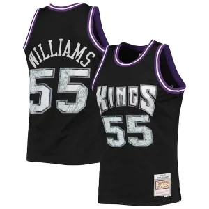 Increíble Fantástico Jason Williams Sacramento Kings 2000/01 Hardwood Classics NBA 75th Anniversary Diamond Swingman Jersey Black  para los verdaderos seguidores