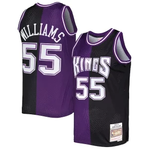 Increíble Lujoso Jason Williams Sacramento Kings Hardwood Classics 2000/01 Split Swingman Jersey Purple/Black  para los verdaderos seguidores