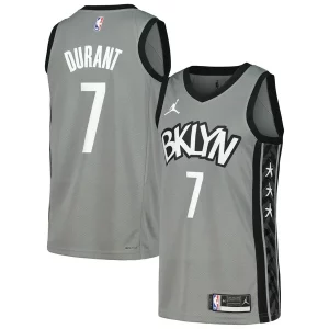 Clásico Kevin Durant Brooklyn Nets Nike Swingman Player Jersey Statement Edition Gray/Blue  para los verdaderos seguidores