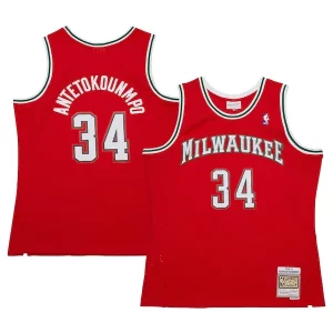 Lujoso Delicioso Giannis Antetokounmpo Milwaukee Bucks 2014/15 Hardwood Classics Swingman Jersey Red  para los verdaderos seguidores