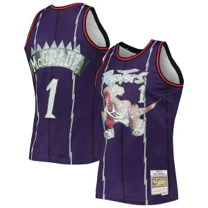 Delicioso Tracy McGrady Toronto Raptors 1998/99 Hardwood Classics NBA 75th Anniversary Diamond Swingman Jersey Purple  para los verdaderos seguidores