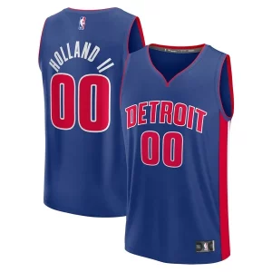 Original Robusto Versátil Ron Holland II Detroit Pistons Fast Break Replica Player Jersey Icon Edition Blue  para los verdaderos seguidores