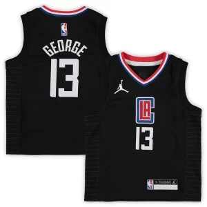 Fantástico Versátil Único Paul George LA Clippers Jordan Brand Preschool 2020/21 Fast Break Replica Jersey Statement Edition Black  para los verdaderos seguidores