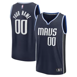 Estupendo Dallas Mavericks Custom Fast Break Jersey Statement Edition Navy/Blue  para los verdaderos seguidores