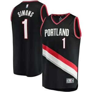 Duradero Único Anfernee Simons Portland Trail Blazers Youth Fast Break Player Jersey Icon Edition Black  para los verdaderos seguidores