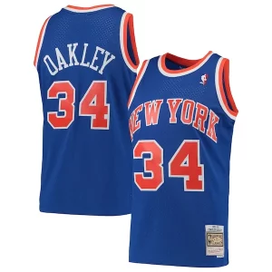 Estupendo Charles Oakley New York Knicks Hardwood Classics Swingman Jersey Blue  para los verdaderos seguidores
