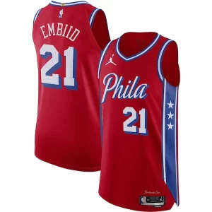 Ideal Resistente Sofisticado Joel Embiid Philadelphia 76ers Jordan Brand Authentic Player Jersey Statement Edition Red  para los verdaderos seguidores