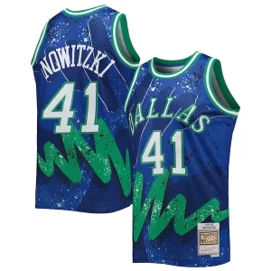 Moderno Estupendo Magnífico Dirk Nowitzki Dallas Mavericks Hardwood Classics 1998/99 Hyper Hoops Swingman Jersey Blue  para los verdaderos seguidores