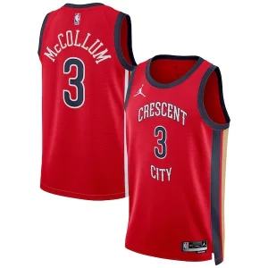 Lujoso Increíble Hermoso CJ McCollum New Orleans Pelicans Jordan Brand Unisex Swingman Jersey Statement Edition Red  para los verdaderos seguidores