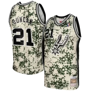 Clásico Tim Duncan San Antonio Spurs 2013/14 Swingman Jersey Camo  para los verdaderos seguidores